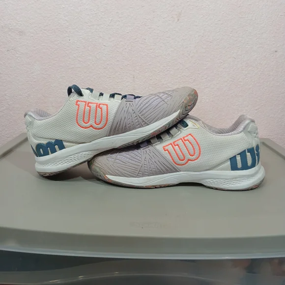 Wilson Kaos 2.0 Women's Tennis Shoes - White and Lavender Size 7.5 - Picture 1 of 10